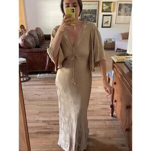 Significant Other Lillian Satin Jacquard Maxi Dress Size 6